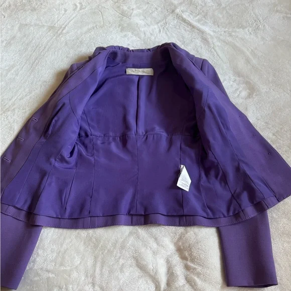 Valentino Purple Ruffle Blazer - Picture 2 of 6